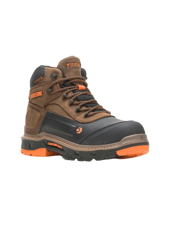 Wolverine Men\'s Overpass Brown Leather CarbonMAX 6\